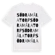 White t-shirt med Södra Målatorp ordlek t-shirt