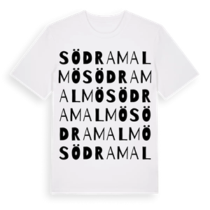 Södra Malmö ordlek t-shirt – ekologisk bomull t-shirt från Pinshirt