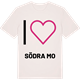Vintage White t-shirt med Jag älskar Södra Mo t-shirt stort tryck