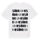 White t-shirt med Södra Mo ordlek t-shirt