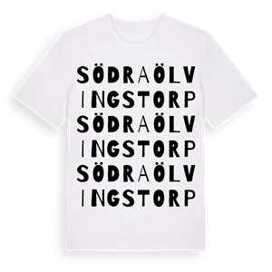 Södra Ölvingstorp ordlek t-shirt – ekologisk bomull t-shirt från Pinshirt