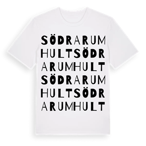 Södra Rumhult ordlek t-shirt – ekologisk bomull t-shirt från Pinshirt