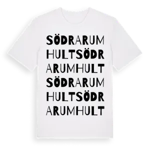 Södra Rumhult ordlek t-shirt – ekologisk bomull t-shirt från Pinshirt