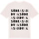 Vintage White t-shirt med Södra Sandvik ordlek t-shirt