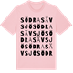 Pink Cotton t-shirt med Södra Sävsjö ordlek t-shirt