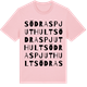 Pink Cotton t-shirt med Södra Spjuthult ordlek t-shirt