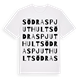 White t-shirt med Södra Spjuthult ordlek t-shirt