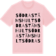 Pink Cotton t-shirt med Södra Stämshult ordlek t-shirt