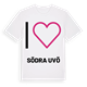 Jag älskar Södra Uvö t-shirt stort tryck