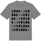 Mid Heather Gray t-shirt med Södra Uvö ordlek t-shirt