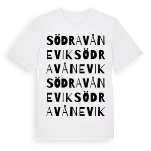 Södra Vånevik ordlek t-shirt – ekologisk bomull t-shirt från Pinshirt