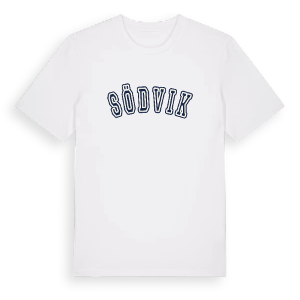 Södvik college t-shirt – ekologisk bomull t-shirt från Pinshirt