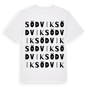 Södvik ordlek t-shirt – ekologisk bomull t-shirt från Pinshirt