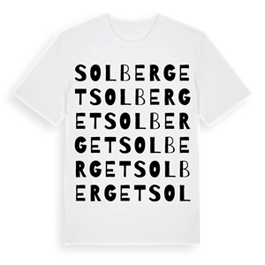 Solberget ordlek t-shirt – ekologisk bomull t-shirt från Pinshirt