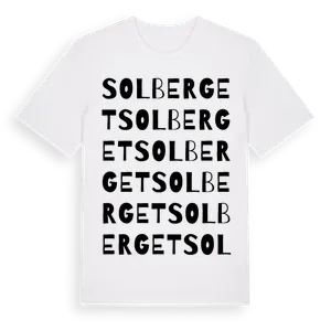 Solberget ordlek t-shirt – ekologisk bomull t-shirt från Pinshirt