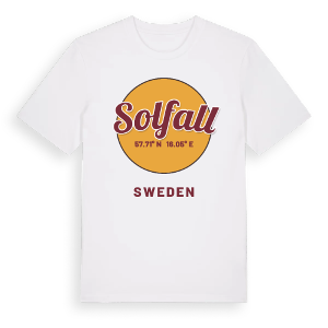 Solfall cirkel t-shirt – ekologisk bomull t-shirt från Pinshirt