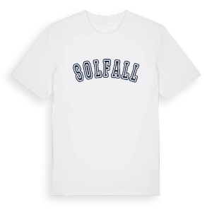 Solfall college t-shirt – ekologisk bomull t-shirt från Pinshirt
