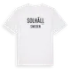 White t-shirt med Solhäll i Sverige t-shirt