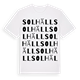 White t-shirt med Solhäll ordlek t-shirt
