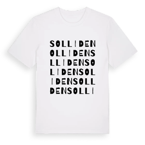 Solliden ordlek t-shirt – ekologisk bomull t-shirt från Pinshirt