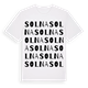 White t-shirt med Solna ordlek t-shirt