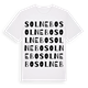 White t-shirt med Solnebo ordlek t-shirt
