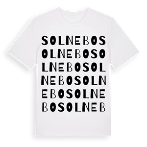 Solnebo ordlek t-shirt – ekologisk bomull t-shirt från Pinshirt