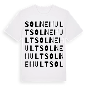 Solnehult ordlek t-shirt – ekologisk bomull t-shirt från Pinshirt