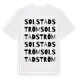White t-shirt med Solstadström ordlek t-shirt