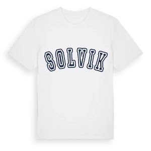 Solvik college t-shirt – ekologisk bomull t-shirt från Pinshirt
