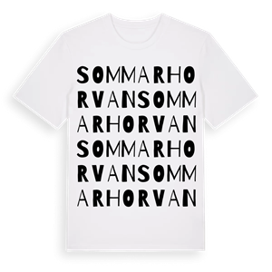 Sommarhorvan ordlek t-shirt – ekologisk bomull t-shirt från Pinshirt