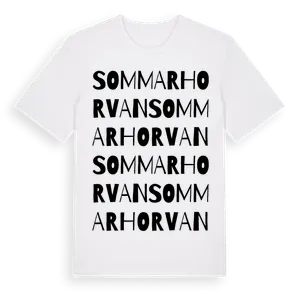 Sommarhorvan ordlek t-shirt – ekologisk bomull t-shirt från Pinshirt