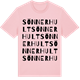 Pink Cotton t-shirt med Sönnerhult ordlek t-shirt