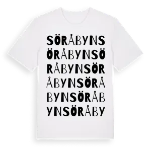 Söråbyn ordlek t-shirt – ekologisk bomull t-shirt från Pinshirt