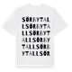 White t-shirt med Sörby Tall ordlek t-shirt