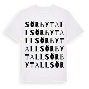 Sörby tall ordlek t-shirt – ekologisk bomull t-shirt från Pinshirt