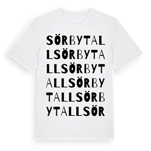 Sörby tall ordlek t-shirt – ekologisk bomull t-shirt från Pinshirt