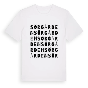 Sörgården ordlek t-shirt – ekologisk bomull t-shirt från Pinshirt