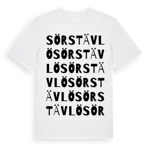 Sörstävlö ordlek t-shirt – ekologisk bomull t-shirt från Pinshirt