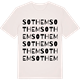 Vintage White t-shirt med Sothem ordlek t-shirt
