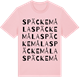 Pink Cotton t-shirt med Späckemåla ordlek t-shirt