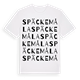 White t-shirt med Späckemåla ordlek t-shirt