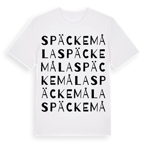 Späckemåla ordlek t-shirt – ekologisk bomull t-shirt från Pinshirt