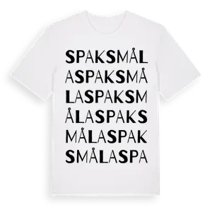 Spaksmåla ordlek t-shirt – ekologisk bomull t-shirt från Pinshirt