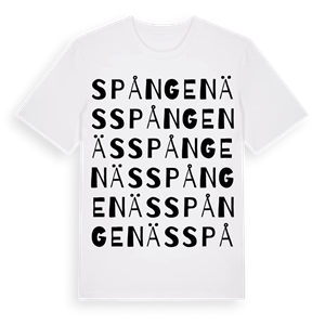 Spångenäs ordlek t-shirt – ekologisk bomull t-shirt från Pinshirt