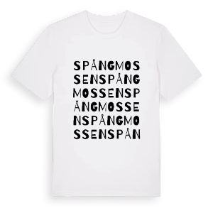 Spångmossen ordlek t-shirt – ekologisk bomull t-shirt från Pinshirt