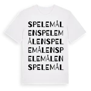 Spelemålen ordlek t-shirt – ekologisk bomull t-shirt från Pinshirt