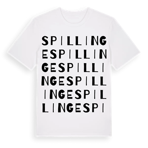 Spillinge ordlek t-shirt – ekologisk bomull t-shirt från Pinshirt