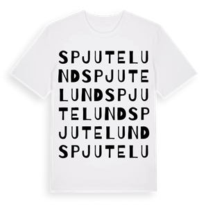 Spjutelund ordlek t-shirt – ekologisk bomull t-shirt från Pinshirt