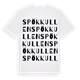 White t-shirt med Spökkullen ordlek t-shirt